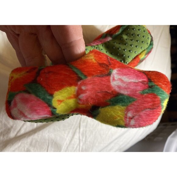 Wooden Shoe Tulips - Clog Slipper US SZ 4-5 EU 16-19 Comfort Felt Slip Resistant - Picture 4 of 9